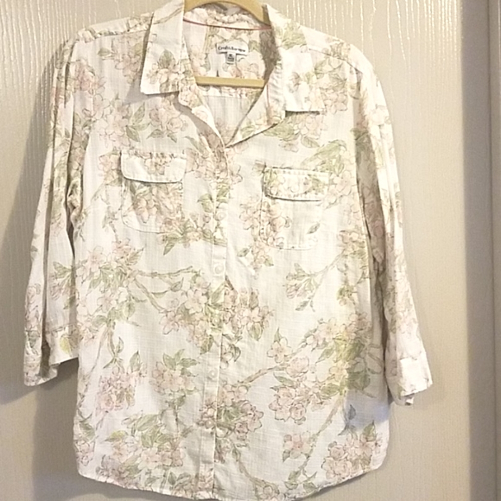 NEW Croft and Barrow button down ladie's shirt size XL